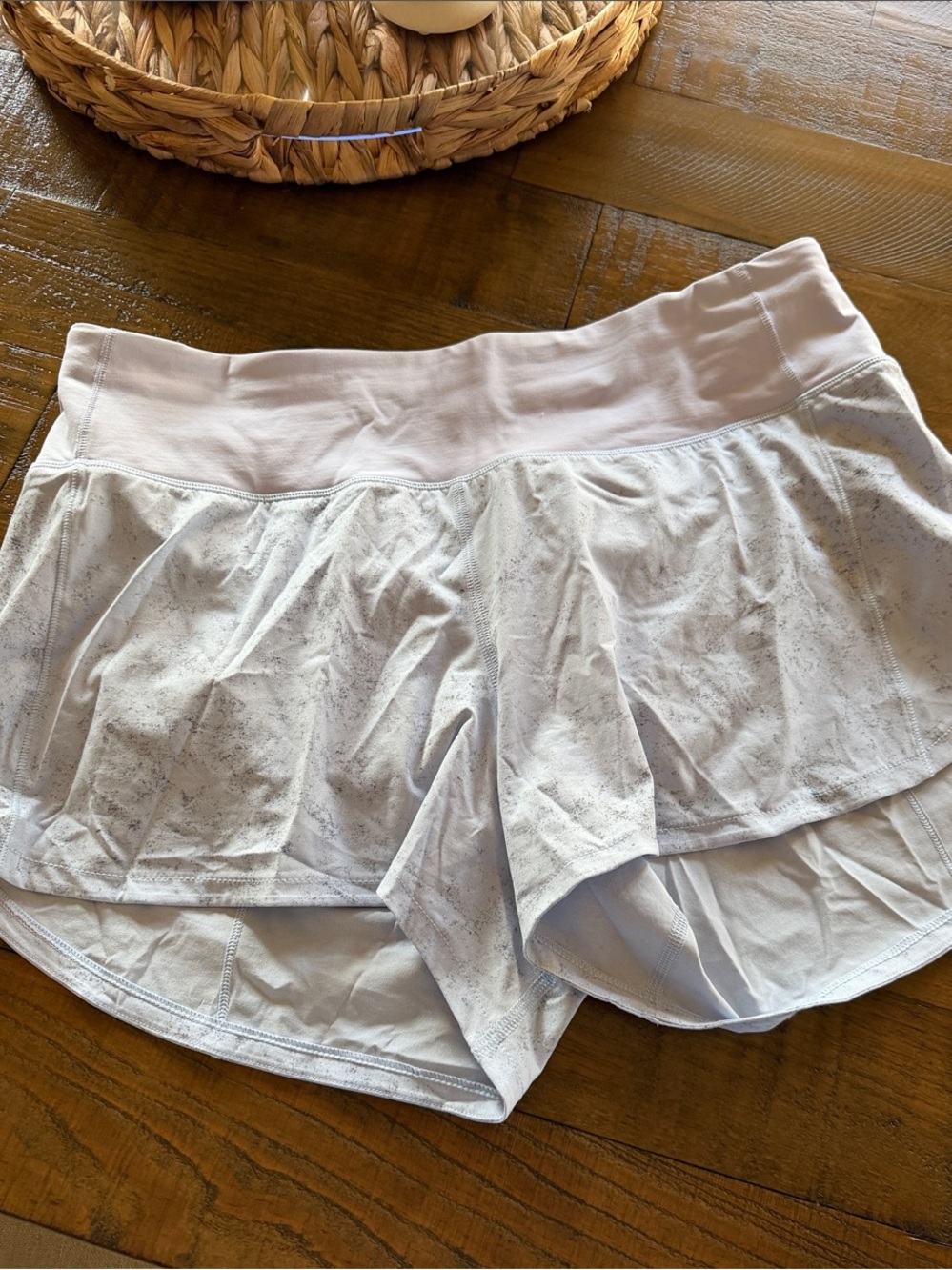 lululemon athletica Pale Pink Wide-Waist Layered White Speckled Skort